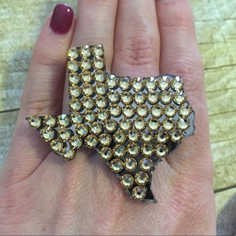 COPY - Texas Swarovski crystal Adjustable Ring
